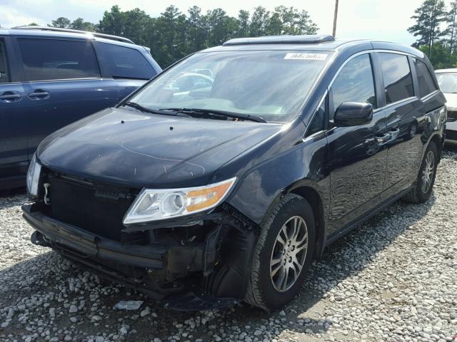 5FNRL5H67CB084750 - 2012 HONDA ODYSSEY EX BLACK photo 2