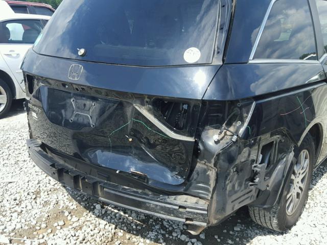 5FNRL5H67CB084750 - 2012 HONDA ODYSSEY EX BLACK photo 9