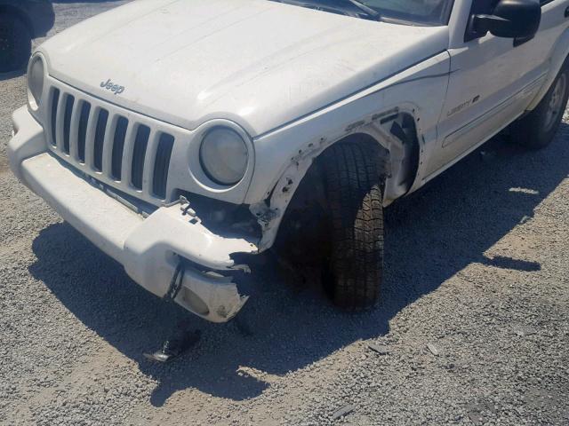 1J4GK58K32W306034 - 2002 JEEP LIBERTY LI WHITE photo 9