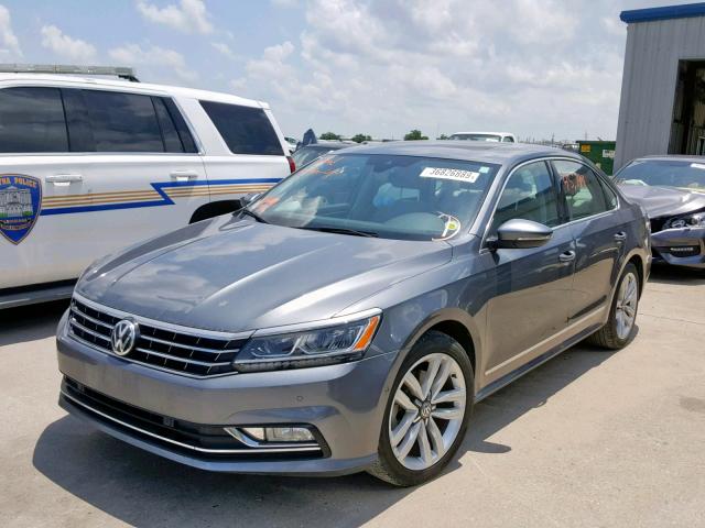 1VWCT7A31HC017564 - 2017 VOLKSWAGEN PASSAT SEL GRAY photo 2