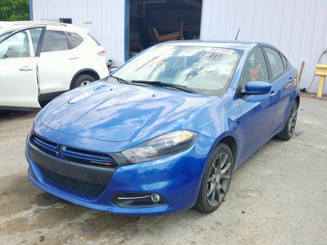 1C3CDFBA8DD107164 - 2013 DODGE DART SXT BLUE photo 2