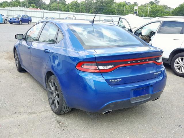 1C3CDFBA8DD107164 - 2013 DODGE DART SXT BLUE photo 3