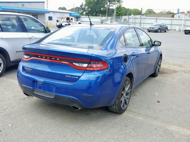 1C3CDFBA8DD107164 - 2013 DODGE DART SXT BLUE photo 4