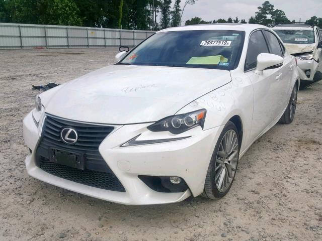 JTHBF1D29F5077128 - 2015 LEXUS IS 250 WHITE photo 2