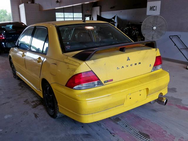 JA3AJ86E32U017551 - 2002 MITSUBISHI LANCER OZ YELLOW photo 3