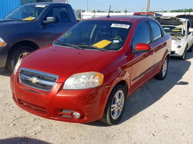 KL1TG5DE5BB230787 - 2011 CHEVROLET AVEO LT RED photo 2