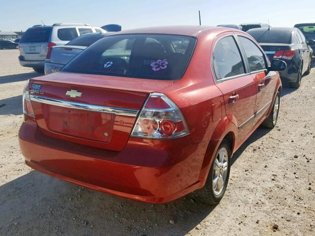 KL1TG5DE5BB230787 - 2011 CHEVROLET AVEO LT RED photo 4