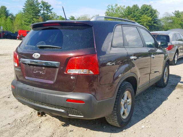 5XYKU4A15BG103200 - 2011 KIA SORENTO EX PURPLE photo 4