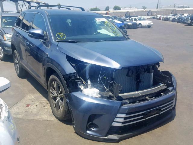 5TDZARFH5KS046171 - 2019 TOYOTA HIGHLANDER GRAY photo 1