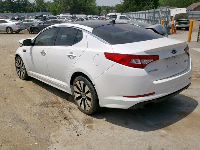 5XXGR4A63CG011284 - 2012 KIA OPTIMA SX WHITE photo 3