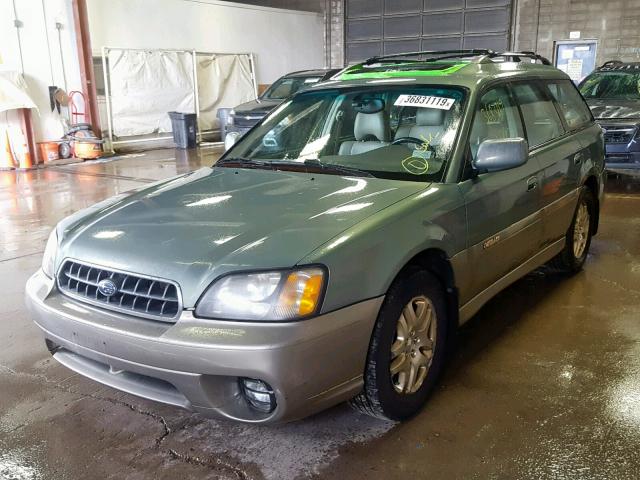 4S3BH686837623049 - 2003 SUBARU LEGACY OUT GREEN photo 2