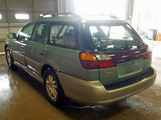 4S3BH686837623049 - 2003 SUBARU LEGACY OUT GREEN photo 3