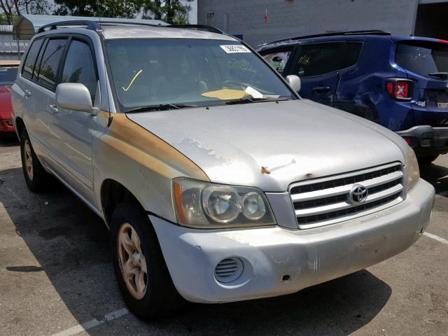 JTEGD21A610018389 - 2001 TOYOTA HIGHLANDER SILVER photo 1