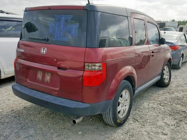 5J6YH28716L023720 - 2006 HONDA ELEMENT EX MAROON photo 4