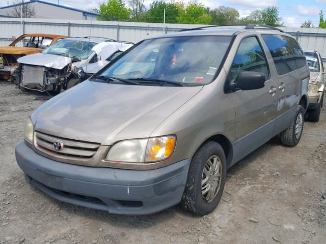 4T3ZF13C01U375790 - 2001 TOYOTA SIENNA LE GOLD photo 2