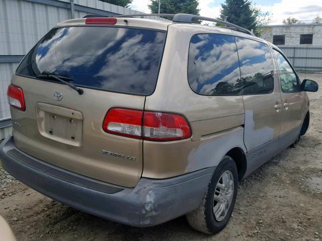 4T3ZF13C01U375790 - 2001 TOYOTA SIENNA LE GOLD photo 4