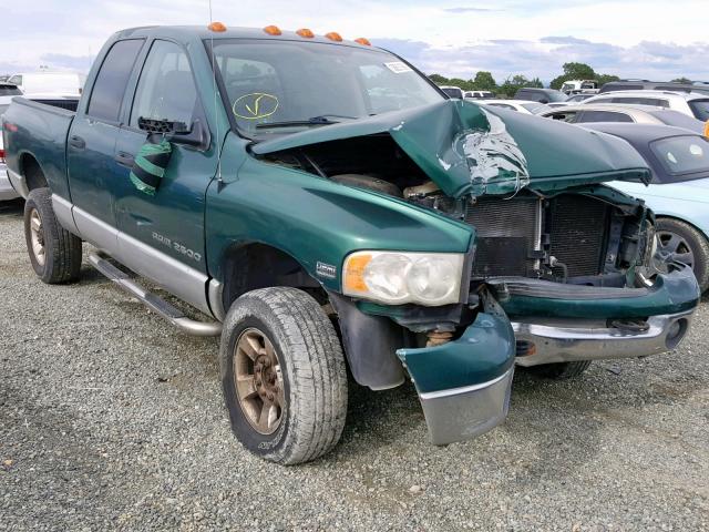 3D7KU28D84G126243 - 2004 DODGE RAM 2500 S GREEN photo 1