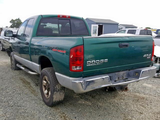 3D7KU28D84G126243 - 2004 DODGE RAM 2500 S GREEN photo 3