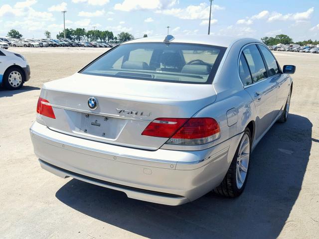 WBAHN83516DT39004 - 2006 BMW 750 LI SILVER photo 4