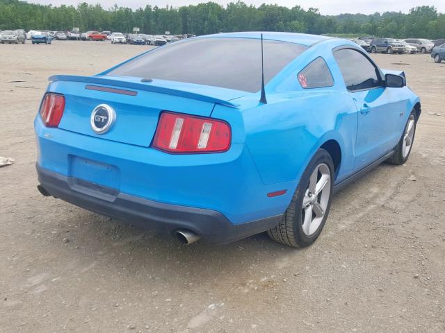 1ZVBP8CH9A5134477 - 2010 FORD MUSTANG GT BLUE photo 4