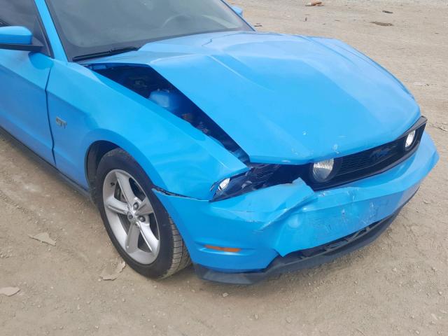 1ZVBP8CH9A5134477 - 2010 FORD MUSTANG GT BLUE photo 9