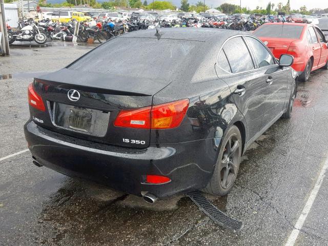 JTHBE262982015819 - 2008 LEXUS IS 350 BLACK photo 4