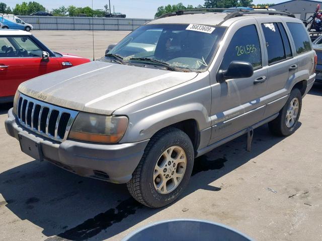 1J4GX48S71C504367 - 2001 JEEP GRAND CHER SILVER photo 2