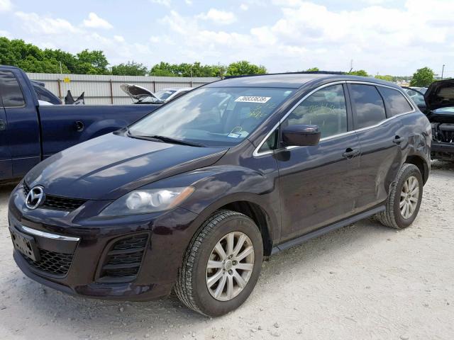 JM3ER2C52B0372996 - 2011 MAZDA CX-7 PURPLE photo 2