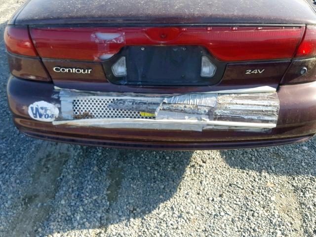 1FAFP66L5YK113538 - 2000 FORD CONTOUR SE BURGUNDY photo 9