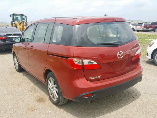 JM1CW2BL4F0186701 - 2015 MAZDA 5 SPORT RED photo 3