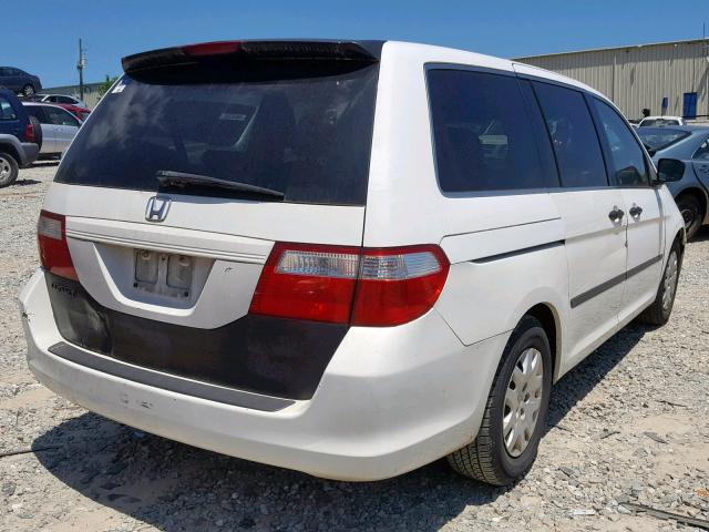 5FNRL382X6B081718 - 2006 HONDA ODYSSEY LX WHITE photo 4