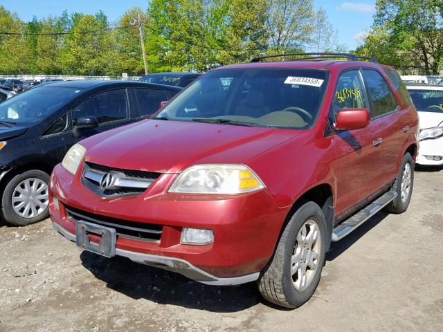 2HNYD18845H550354 - 2005 ACURA MDX TOURIN RED photo 2