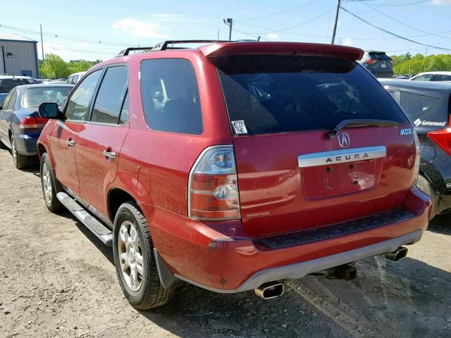 2HNYD18845H550354 - 2005 ACURA MDX TOURIN RED photo 3