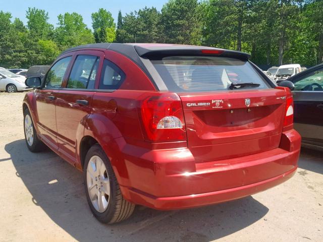 1B3HB48B07D109265 - 2007 DODGE CALIBER SX ORANGE photo 3