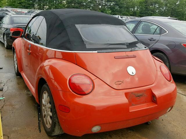 3VWCM31Y44M315441 - 2004 VOLKSWAGEN NEW BEETLE Narıncı foto 3