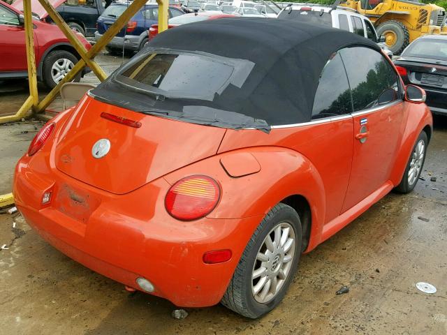 3VWCM31Y44M315441 - 2004 VOLKSWAGEN NEW BEETLE Narıncı foto 4