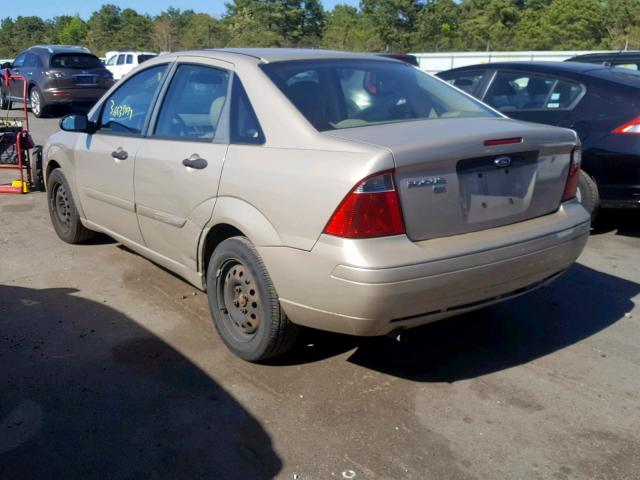 1FAHP34N67W364118 - 2007 FORD FOCUS ZX4 BEIGE photo 3