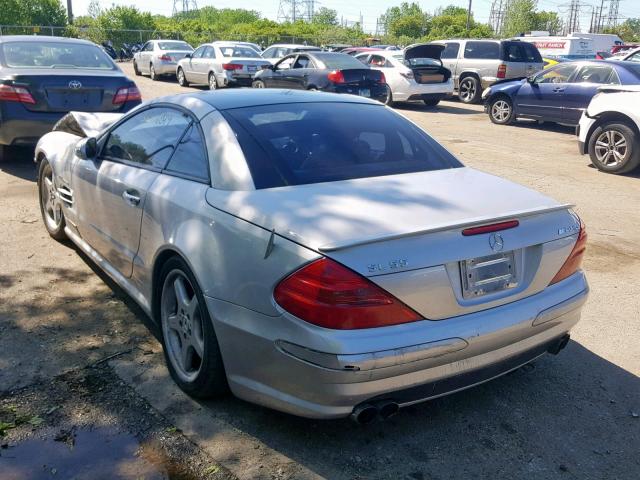 WDBSK75F83F028864 - 2003 MERCEDES-BENZ SL 500R BLACK photo 3