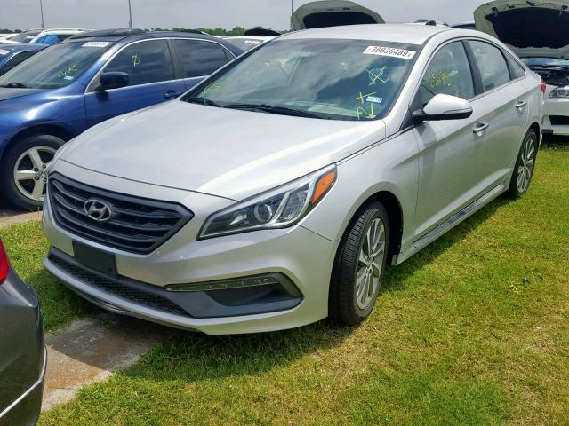 5NPE34AF4GH340580 - 2016 HYUNDAI SONATA SPO SILVER photo 2