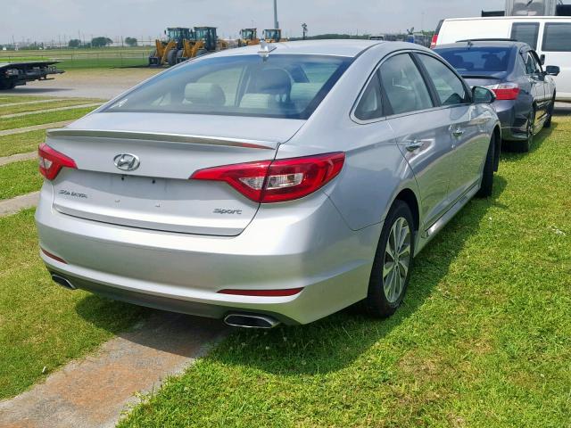 5NPE34AF4GH340580 - 2016 HYUNDAI SONATA SPO SILVER photo 4