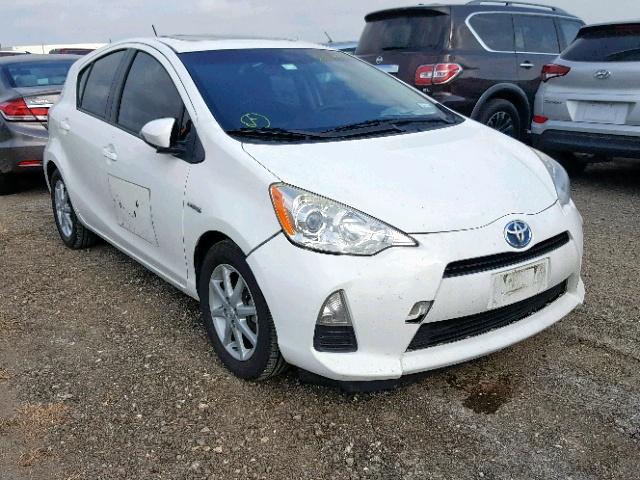 JTDKDTB37D1035169 - 2013 TOYOTA PRIUS C WHITE photo 1