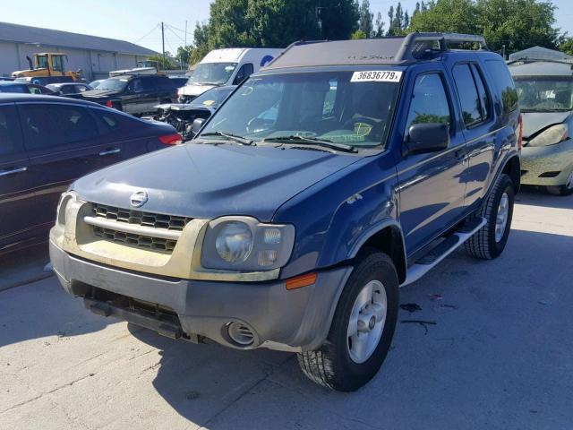 5N1ED28TX2C541526 - 2002 NISSAN XTERRA XE BLUE photo 2