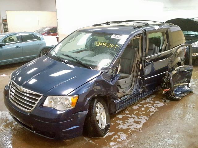 2A8HR54119R524858 - 2009 CHRYSLER TOWN & COU BLUE photo 2