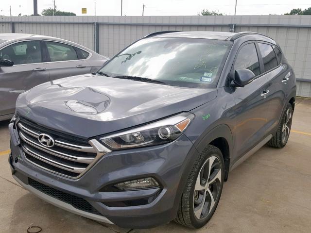 KM8J33A24HU345495 - 2017 HYUNDAI TUCSON LIM GRAY photo 2