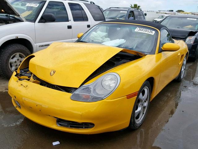 WP0CA29812U623802 - 2002 PORSCHE BOXSTER YELLOW photo 2