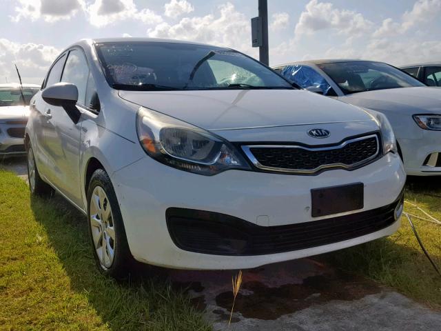 KNADN4A33D6125139 - 2013 KIA RIO EX WHITE photo 1