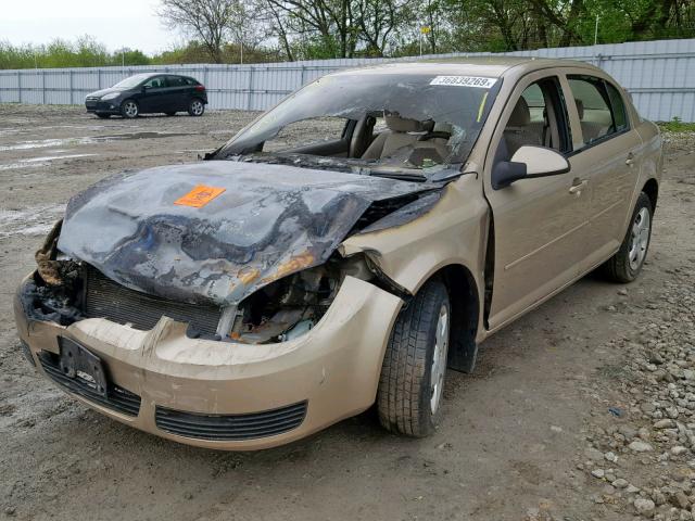 1G1AL55FX77230578 - 2007 CHEVROLET COBALT LT GOLD photo 2