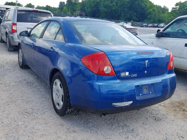 1G2ZF58B674190838 - 2007 PONTIAC G6 VALUE L BLUE photo 3