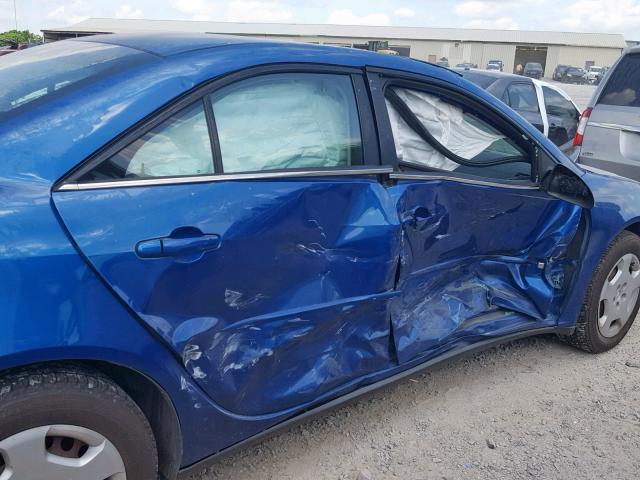 1G2ZF58B674190838 - 2007 PONTIAC G6 VALUE L BLUE photo 9