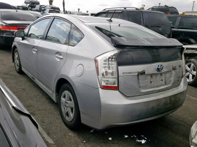 JTDKN3DU7A0030722 - 2010 TOYOTA PRIUS SILVER photo 3